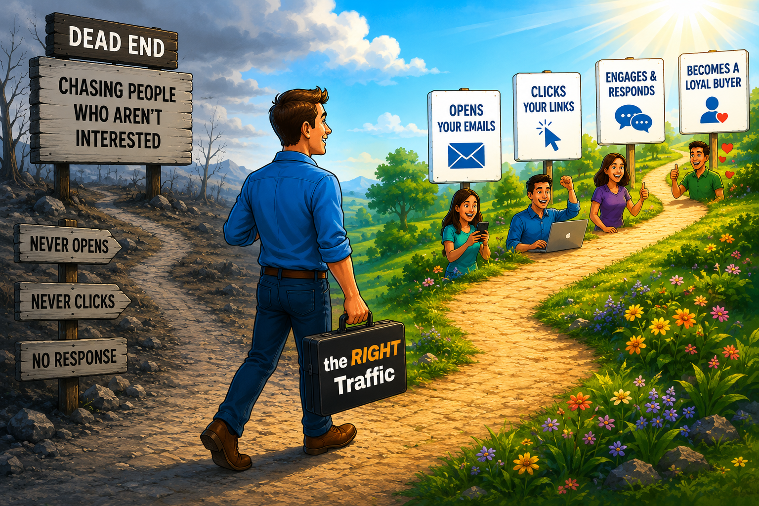 The RIGHT Traffic cartoon